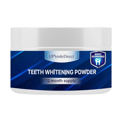 UPSmileDirect Teeth Whitening Powder - 1 Year Supply | Dentist Approved | Enamel-Safe & Sensitivity-Free | Cool Gel Mint Flavour | Removes Years of Stains