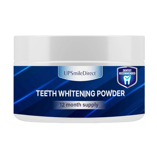 UPSmileDirect Teeth Whitening Powder - 1 Year Supply | Dentist Approved | Enamel-Safe & Sensitivity-Free | Cool Gel Mint Flavour | Removes Years of Stains