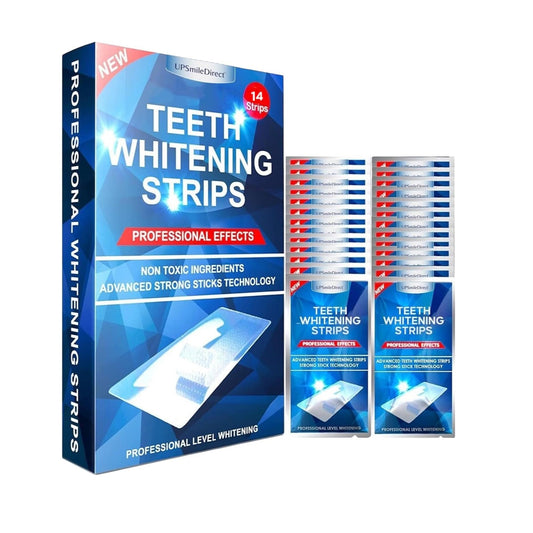 Professional Teeth Whitening Strips 7 Treatments - Peroxide Free - Non Sensitive Teeth Whitening - Pack of 14 Strips